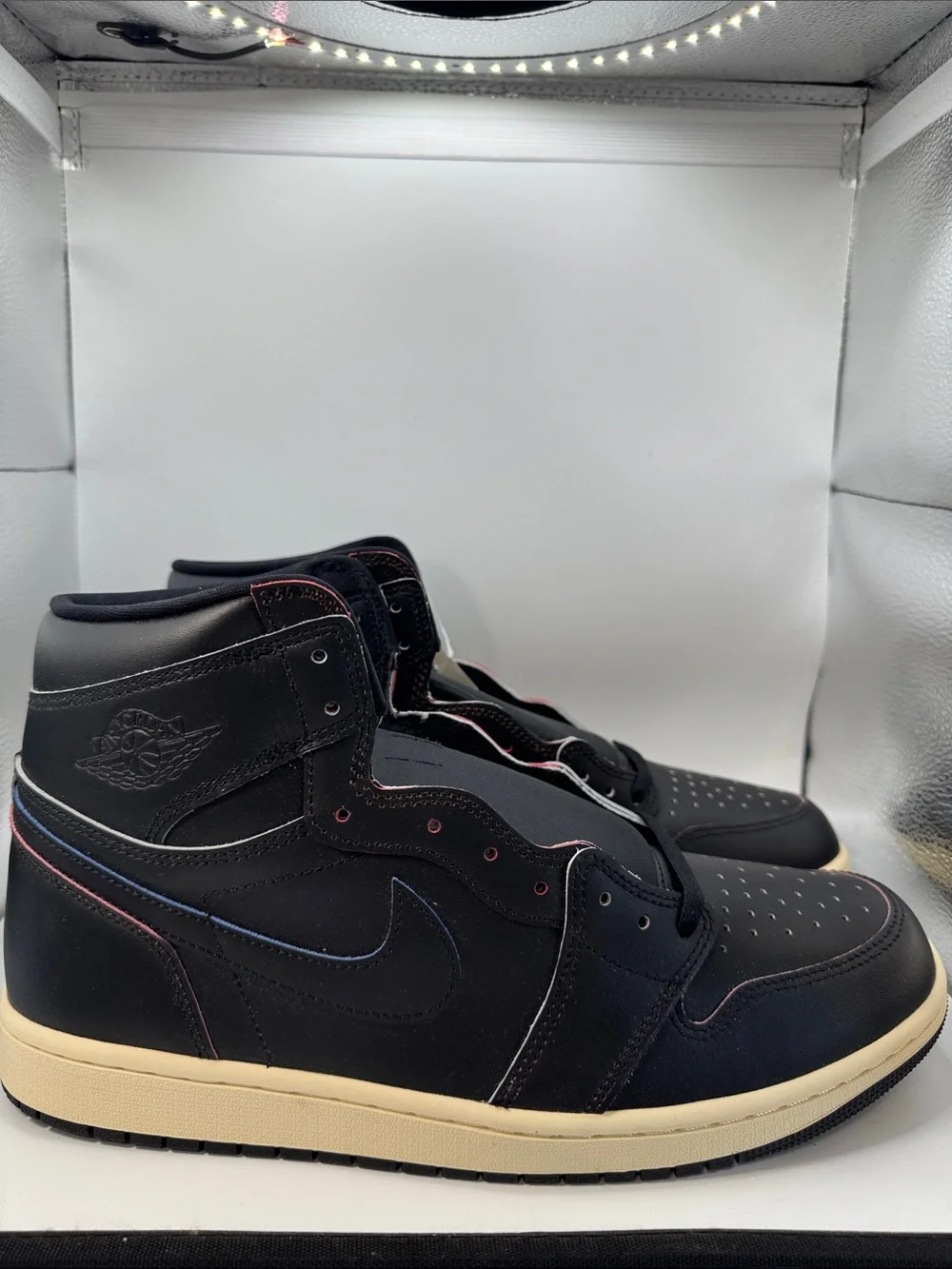 Nike Black and White Sneaker Interior with Size Tag